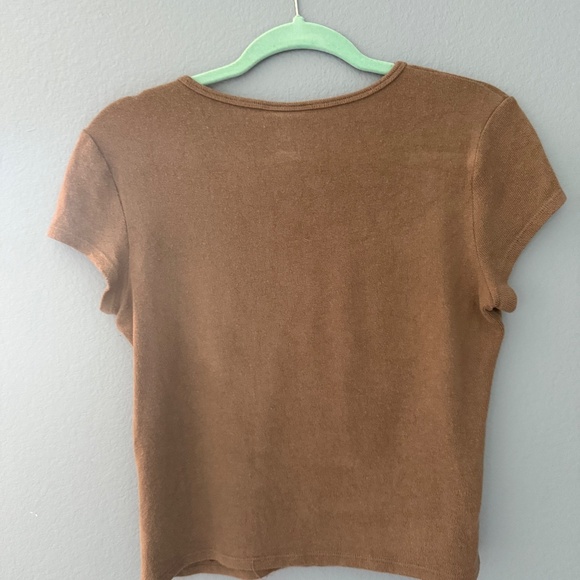 Reformation T-Shirt Brown Size Medium - Picture 3 of 5